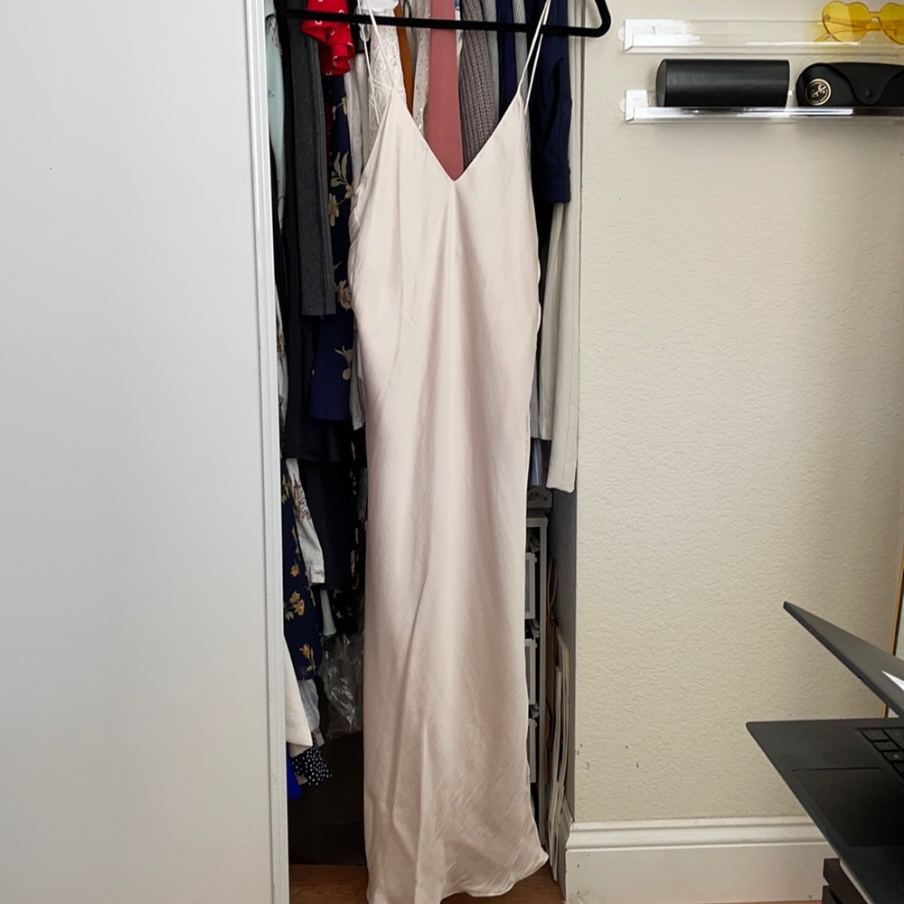 Banana Republic Satin Champagne Slip Dress